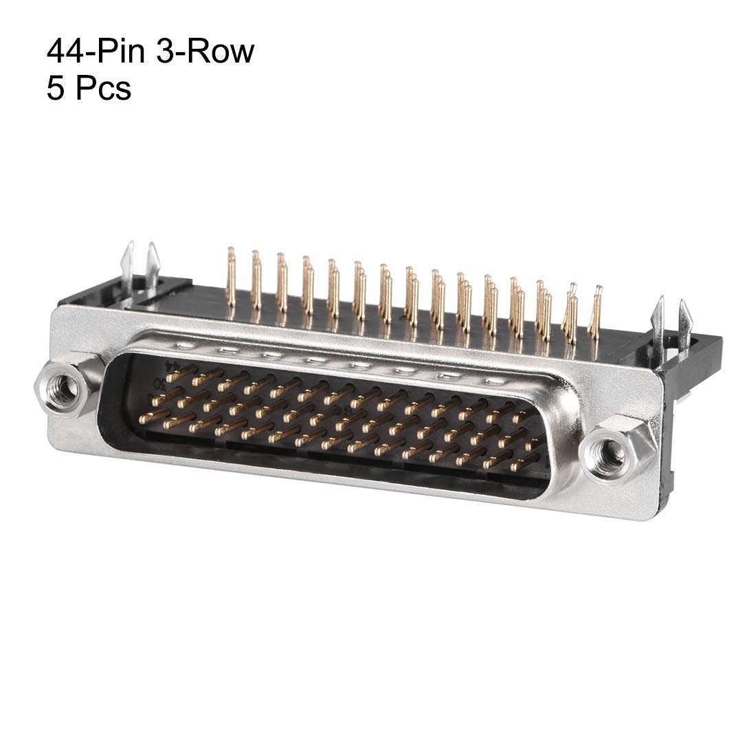 uxcell D-sub Connector Male Plug 44-pin 3-Row Right Angle Port